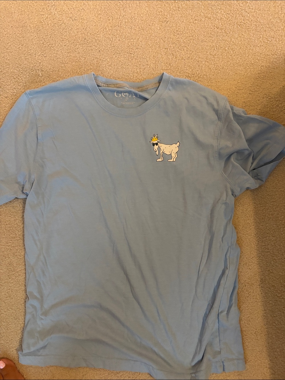 Light Blue Dog Graphic Tee by GOAT
